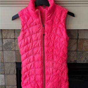 Athleta Vibrant Pink Quilted Down Vest